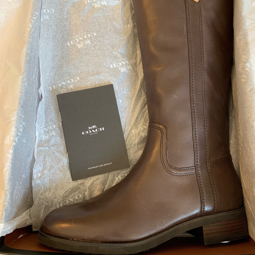 COACH Leather Calf Boots - Never Worn
